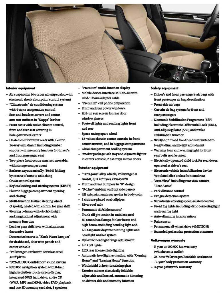 Touareg R-Line specifications_2