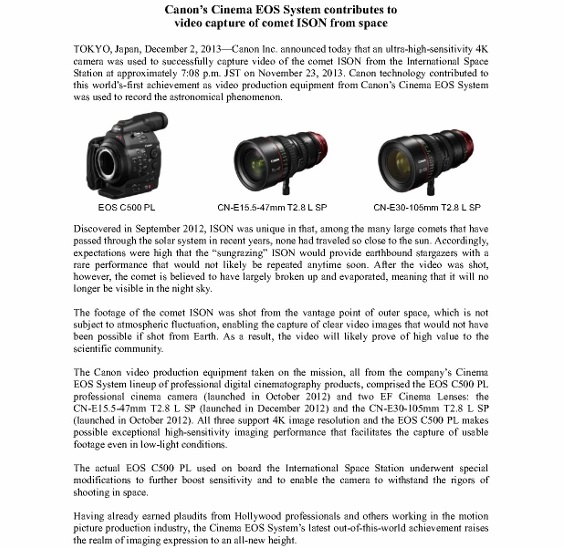 Canon Cinema EOS System captures comet ISON_1 (566x800)