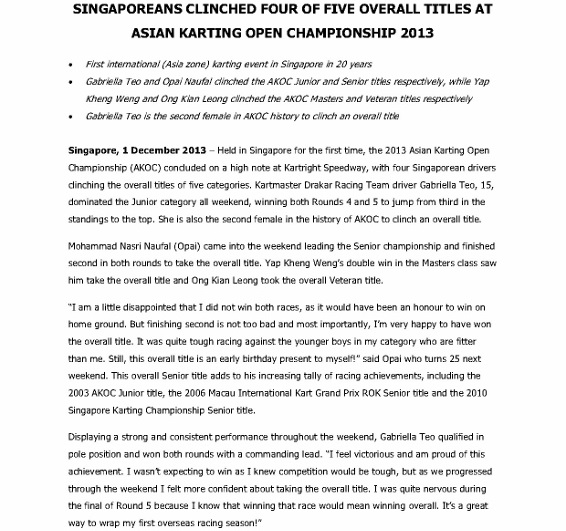 Press Release - Singaporeans take four of five overall titles at AKOC_1 (566x800)
