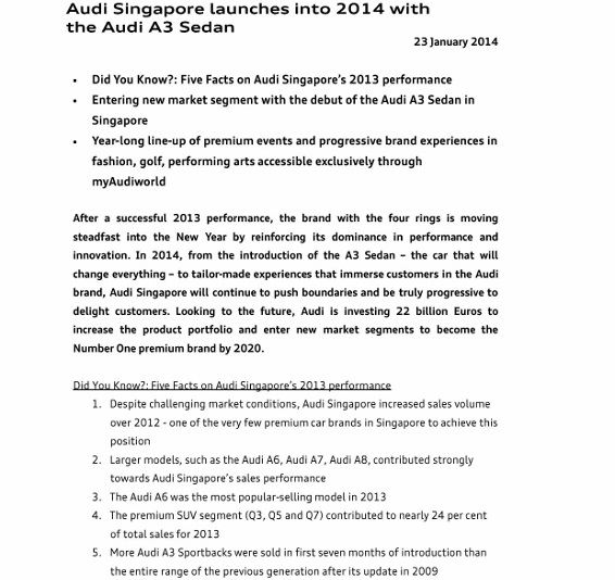 Press Release_Audi Singapore launches into 2014 with the Audi A3 Sedan_1 (566x800)