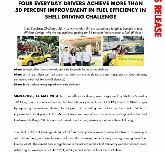 News Release_Four everyday drivers achieve more than 50 percent improvement in fuel efficiency in Shell Driving Challenge_1 (566x800)