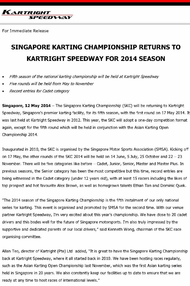 Press Release, Singapore Karting Championship returns to Kartright Speedway for 2014_1 (791x1024)