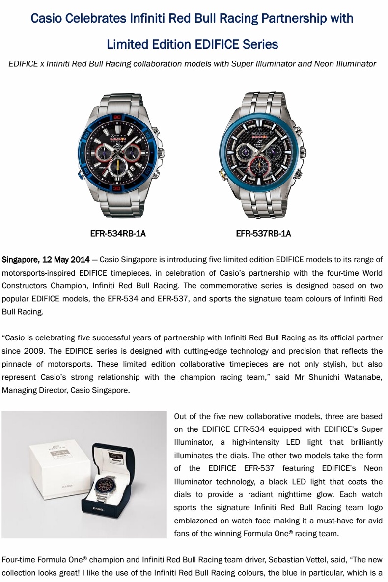 limited edition EDIFICE X watches - Cheryl Tay